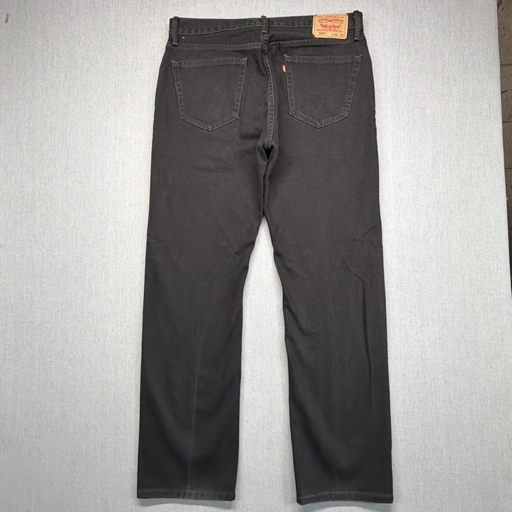 VTG‎ Levis 505 Jeans Mens 36x30 (Fits 34x30) Black Regular Fit Straight Leg Y2k